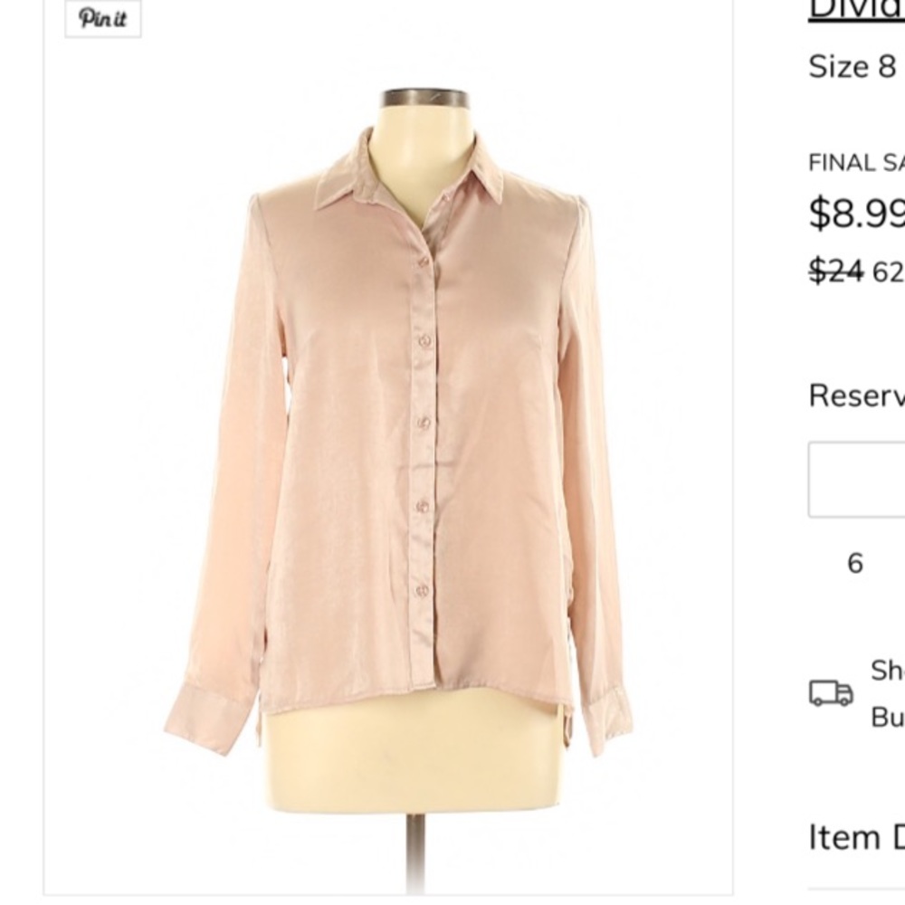 H&M long sleeves blouse size 8